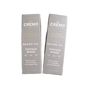 Cremo Reserve Vintage Suede Beard Oil Lot of 2 1 fl oz NIB